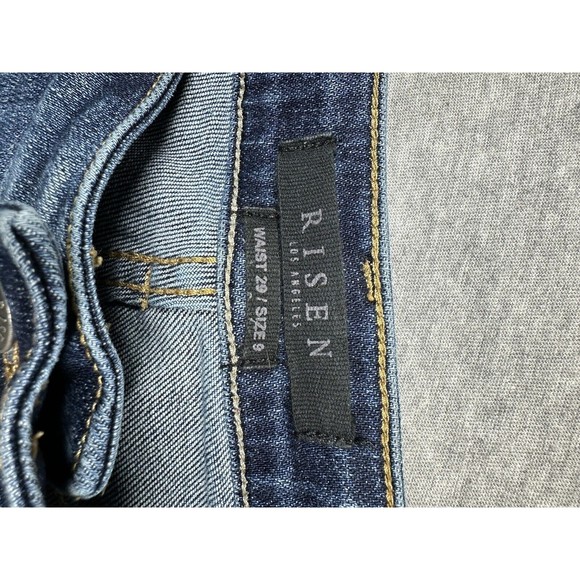 Risen Womens Jeans Size 9 VINTAGE WASHED STRAIGHT LEG JEANS- RDP1268 Distressed - Picture 2 of 10